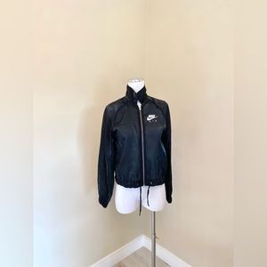 NIKE AIR Organza Cropped Zip-up Jacket | black work out jacket | Size XS